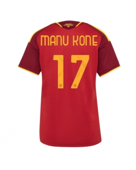 Billige Fotballdrakt AS Roma Manu Kone #17 Replika Hjemmedrakt Dame 2026-27 Kortermet